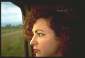 Self-Portrait on the train, Germany 1992 by Nan Goldin born 1953